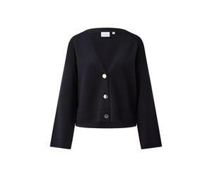 Modern Milanese V-Neck Cardigan with Signature Buttons Women COMMA Bleu 36