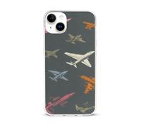 Modern Military Airplanes Phone Case Compatible with iPhone 15 Plus | Unisex Thin Fit Cellphone Protective Cover