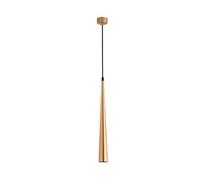 Modern Mini LED Chandelier - Black Tube Linear Pendant Light, Gold Cone Industrial Ceiling Fixture for Kitchen Island, Study, Living Room, Bar (27cm, 6000K, 47cm)