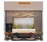 Modern Minimalism LED Pendant Lamp Compatible with Dining Room Kitchen Living Room Bedroom Black Curve Dimmable Chandelier Light,for Living Room