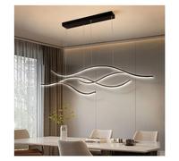 Modern Minimalism LED Pendant Lamp Compatible with Dining Room Kitchen Living Room Bedroom Black Curve Dimmable Chandelier Light,for Living Room