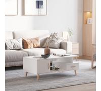 Modern Minimalism Storage Coffee Table Wooden Living Reception Room w/ Drawer