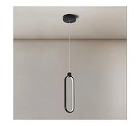 Modern Minimalist Aluminum Chandelier Nordic Oval LED Pendant Light Adjustable Ceiling Lighting Fixture fo Kitchen Island Dining Room Bedroom Bedside Suspended Lamps (Color : Neutral Light