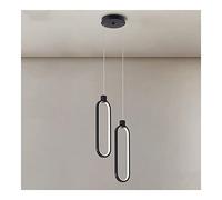 Modern Minimalist Aluminum Chandelier Nordic Oval LED Pendant Light Adjustable Ceiling Lighting Fixture fo Kitchen Island Dining Room Bedroom Bedside Suspended Lamps (Color : 3 Colors Ligh