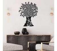 Modern minimalist art metal wall decor 10 Commandments Bible Verse Cross Tree Life Sign Living Room Bedroom Hangings Religious Supplies (24"x 31"| 62x80cm Black)