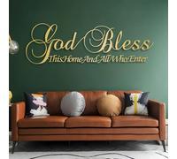 Modern minimalist art metal wall decor Bible Verses God Bless This Home and All Who Enter Spiritual Scripture Sign tion Living Room Bedroom Entrance