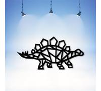 Modern minimalist art metal wall decor Dinosaur,Retro Vintage Iron Sculpture,Black Silhouette on White Background,Home for Living Room,Bedroom,Patio,Balcony(30CM/12IN)