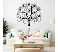 Modern minimalist art metal wall decor Family Tree Life Living Room Hanging (Black 35"x 33"| 90x86cm)