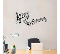 Modern minimalist art metal wall decor Music Notes-Iron Powder-Coated Black Treble Clef & Staff Design,Year-Round Home for Room,Living Office(30CM/12INCH)