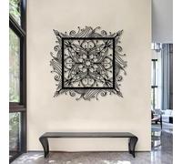 Modern minimalist art metal wall decor Scroll,Square for Living Room,Bedroom,Office(Black,35" Wx34 H/90x87cm)