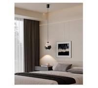 Modern Minimalist Bedroom headboard Pendant Light Touch Lift Creative Hallway TV Background wall Ambient(Black-Routine,White)