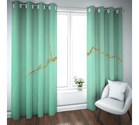 Modern Minimalist Blackout Curtains Abstract Branch Textured Thermal Curtains for Living Room Dining Room Children's Bedroom Mint Green W42xL84in 2 Panels