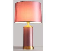 Modern Minimalist Brass Table Lamp Decoration Night Light, Fabric Lampshade Desk Lamp，Leather Desktop Lights，Living Room Bedroom .,for Various Rooms