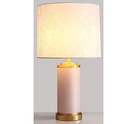 Modern Minimalist Brass Table Lamp Decoration Night Light, Fabric Lampshade Desk Lamp，Leather Desktop Lights，Living Room Bedroom .,for Various Rooms