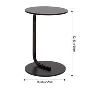 Modern Minimalist C-Shaped Side Table