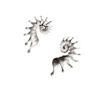 Modern Minimalist Conch Inspired Earrings Matte Finish Lightweight Alloy Studs Versatile Jewelry For Daily And Evening Looks Exaggerated Conch Earrings