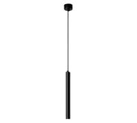 Modern Minimalist Cylindrical LED Pendant Light, IP65 Waterproof Anti-Rust Black Aluminum Long Tube Lamp for Entryway Hallway Restaurant Bathroom Vanity