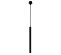 Modern Minimalist Cylindrical LED Pendant Light, IP65 Waterproof Anti-Rust Black Aluminum Long Tube Lamp for Entryway Hallway Restaurant Bathroom Vanity