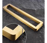 Modern Minimalist Double-Sided Barn Door Handles - Brushed Stainless Steel Waterproof Push-Pull Shower Door Handle (Gold, 62.5cm / 24.6") - Sturdy & Durable Design