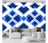 Modern Minimalist Geometric Diamond Wallpaper Mural, Non-Woven Print Photo Wallpaper - Wall Mural Poster for Bathroom Kitchen Modern Living Room Decor, 98 x 69 inch (W x H)
