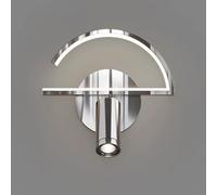 Modern Minimalist Geometric Linear Metal Wall Lamp with 350° Adjustable Reading Spotlight for Bedside