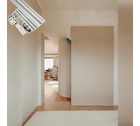 Modern Minimalist Ghost Track Sliding Door for Different Door Opening, Trackless Sliding Ghost Door Mirror, Hidden Bypass Barn Door Hardware(94cm/37.0in)