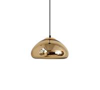 Modern Minimalist Glass Pendant Light Round Drum Style Single Head Electroplated Bar Counter Lighting Fixture Stylish Hanging Lamp for Home & Restaurant Decor