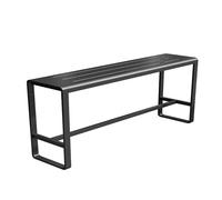 Modern Minimalist Industrial Metal Bar Height TableIronWrought Counter with Upgraded HollowedOut SelfDraining Top for Outdoor PatioCafeor Kitchen(Black100cm/39)