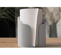 Modern Minimalist Kitchen Roll Stand in Multiple Colours, Scandinavian & Japanese Inspired Countertop Organizer (Available in Two Sizes) (Matt Ash Grey, Large - Fits rolls up to 15cm)