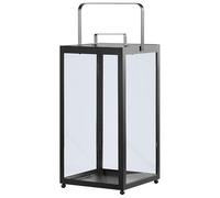 Modern Minimalist Lantern Black Iron Decorative Candle Holder Lamp 30 cm Lepar