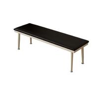 Modern Minimalist Leather Entryway Bench, Outdoor Shoe Storage Seating, Easy Assembly, Stylish Black Accent for Hallway, Living Room, Nightstand - 12.9" x 16.5" x 31.4"
