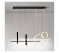 Modern Minimalist Led Light Creative Spotlights Linear Chandelier Dining Table Hanging Lamp Height Adjustable for Kitchen Island Living Room(Infinitely Dimmable)/Neutral Light