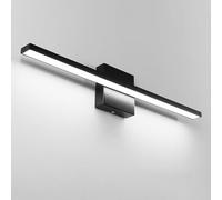 Modern Minimalist LED Vanity Light 56cm Black Linear Wall Sconce for Dressing Room & Bathroom Stylish Over Mirror Lighting for Dressing Table (6000K)