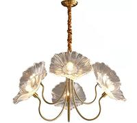 Modern Minimalist Light Transparent Crystal Ball Purple Lotus Leaf Living Room Dining Room Study Bedroom Chandeliers E14