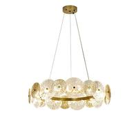 Modern minimalist lotus leaf, round glass, designer ring, for living room sample house dining room bedroom light fixture,50cm