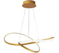 Modern Minimalist Luxury Creative 60cm Gold Finish Metal Ring Pendant Light - Adjustable Height Ceiling Lamp for Contemporary Home Decor