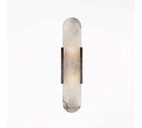 Modern Minimalist Marble Wall Lamp - Postmodern Art Iron Sconce in d & Black for Living Room, Bedroom, Bedside Lighting, Elegant Home Decor, Contemporary Design