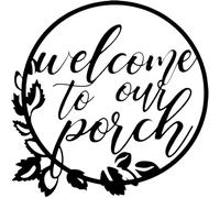 Modern Minimalist Metal Hanging Sign for Elegant Home Décor Versatile Indoor and Outdoor Decorative Wall Art (Black, 30X30CM)