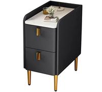 Modern Minimalist Narrow Side Table Dark Gray Rock Coffee Table for Bedroom & Living Room Light Luxury Mini Design 30x45x50cm Stylish Space Saving Furniture