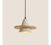 Modern Minimalist Pendant Light - Nordic Creativity Kitchen Island Lamp, Natural Marble & Yellow Travertine Hanging Chaner, Japanese Style for Dining Room & Restaurant Aisle (Wood)