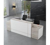 Modern Minimalist Reception Desk - Premium Wood Front Counter for Offices Multi-functional Check-in Table Perfect for Cashier Areas or Reception Zones