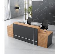 Modern Minimalist Reception Desk - Premium Wooden Front Counter for Offices Multi-Functional Reception Table Perfect for Checkouts and Reception Areas.