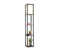 Modern Minimalist RGB Floor Lamp with Storage Shelves Stylish Living Room & Bedroom Lighting Study Shelf Lamp Warm Light for Home Decor