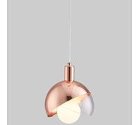 Modern Minimalist Rose-Shaped Desk Pendant Light | Metal and Glass Hanging Light | Bedroom, Tea Room, and Living Room Decorative Lighting | Display Cabinet and Reception Desk Lighting