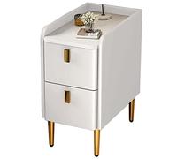 Modern Minimalist Side Table Narrow Bedside Table for Bedroom Light Luxury Small Coffee Table White 25x45x50 cm (MC700LL/A) Perfect for Compact Spaces