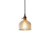 Modern Minimalist Small Home Hanging Lamp Light-transmitting Glass Lampshade Pendant Lamp Adjustable Hanging Wire/E27 Single Head Chandelier for Mirror Table Entryway