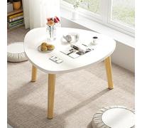 Modern Minimalist Small Oval Coffee Table - Space-Saving Rounded Edges Easy Assembly Ideal for Living Room Kitchen & Compact Spaces Stylish Home Decor