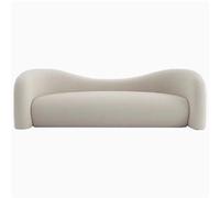 Modern Minimalist Sofa,Sofa Recliner,with Curved Back Design,Contemporary Boucle Fabric Upholstered Bench,for Living Room Lounge Home Office White-160 * 85cm