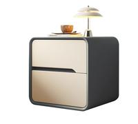 Modern Minimalist Solid Wood Bedside Cabinet, Narrow 2-Drawer Nightstand for Bedroom, Stylish Dressing Table, 40CM Height, Space-Saving Storage Solution
