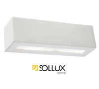 Sollux Wall lamp LED Vega SL.0006 Modern Lighting Sconce Paintable Ceramic White E27 1-Light Classic Wall-Mounted lamp for The Living Room and The Hallway